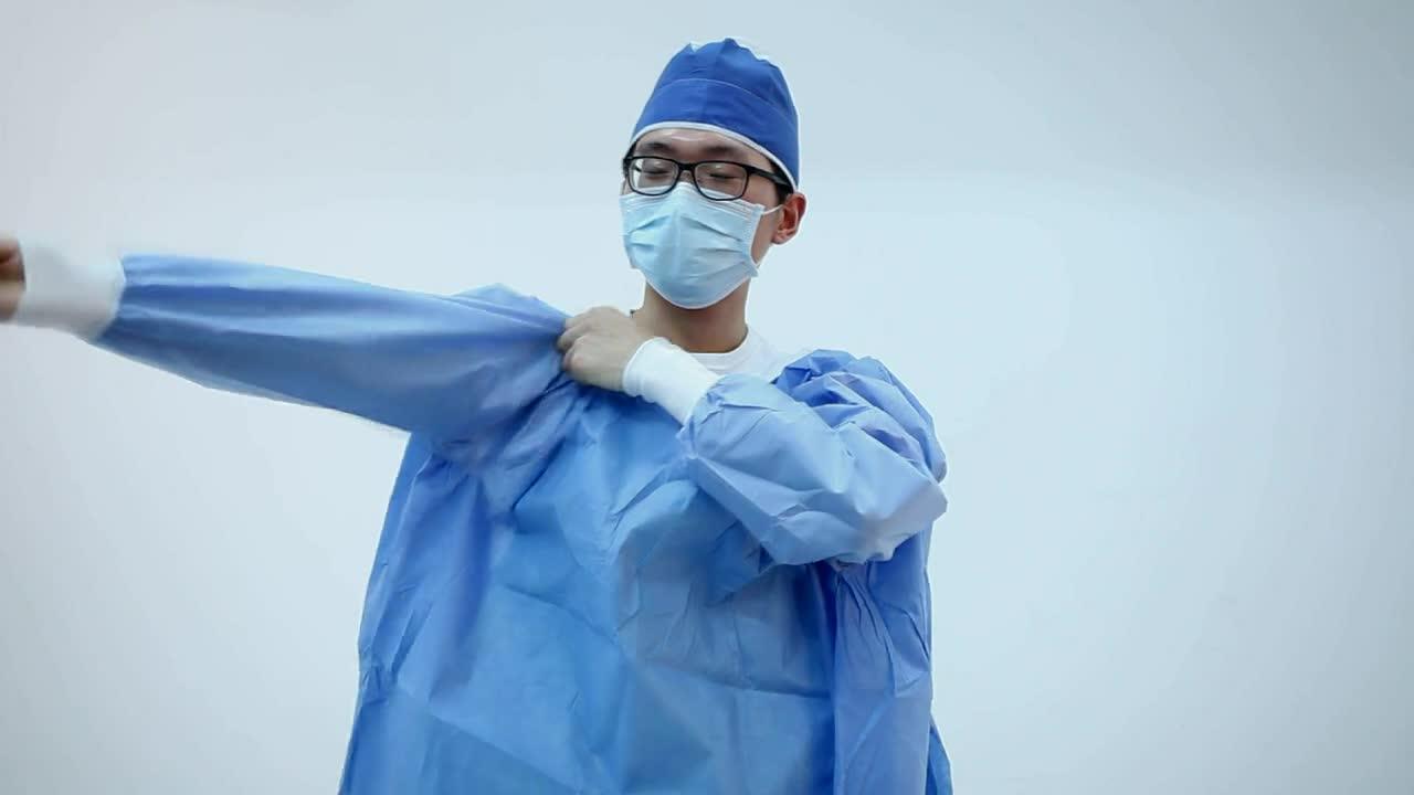 Biodegradable Safety Procedure Gown Sms Surgeon Isolation Sterile Gown