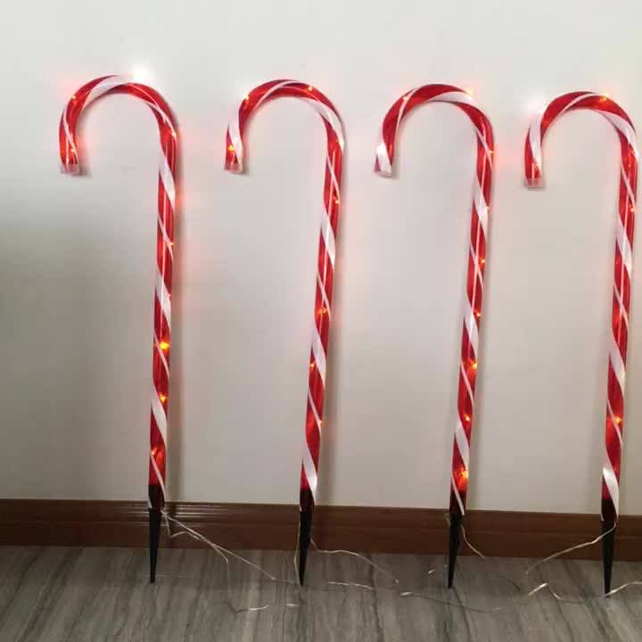 Christmas Pathway Lights 30" Tall Candy Cane Christmas Light Led