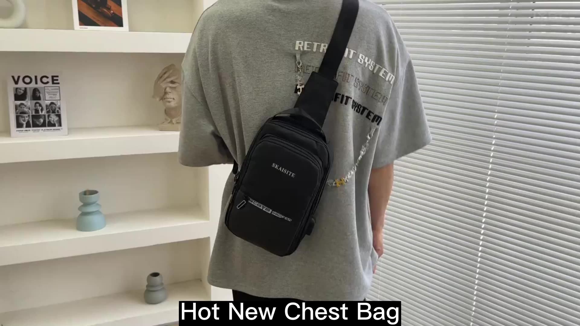 New Fashion Men's Chest Bags Outdoor Travel Sports Waist Bag