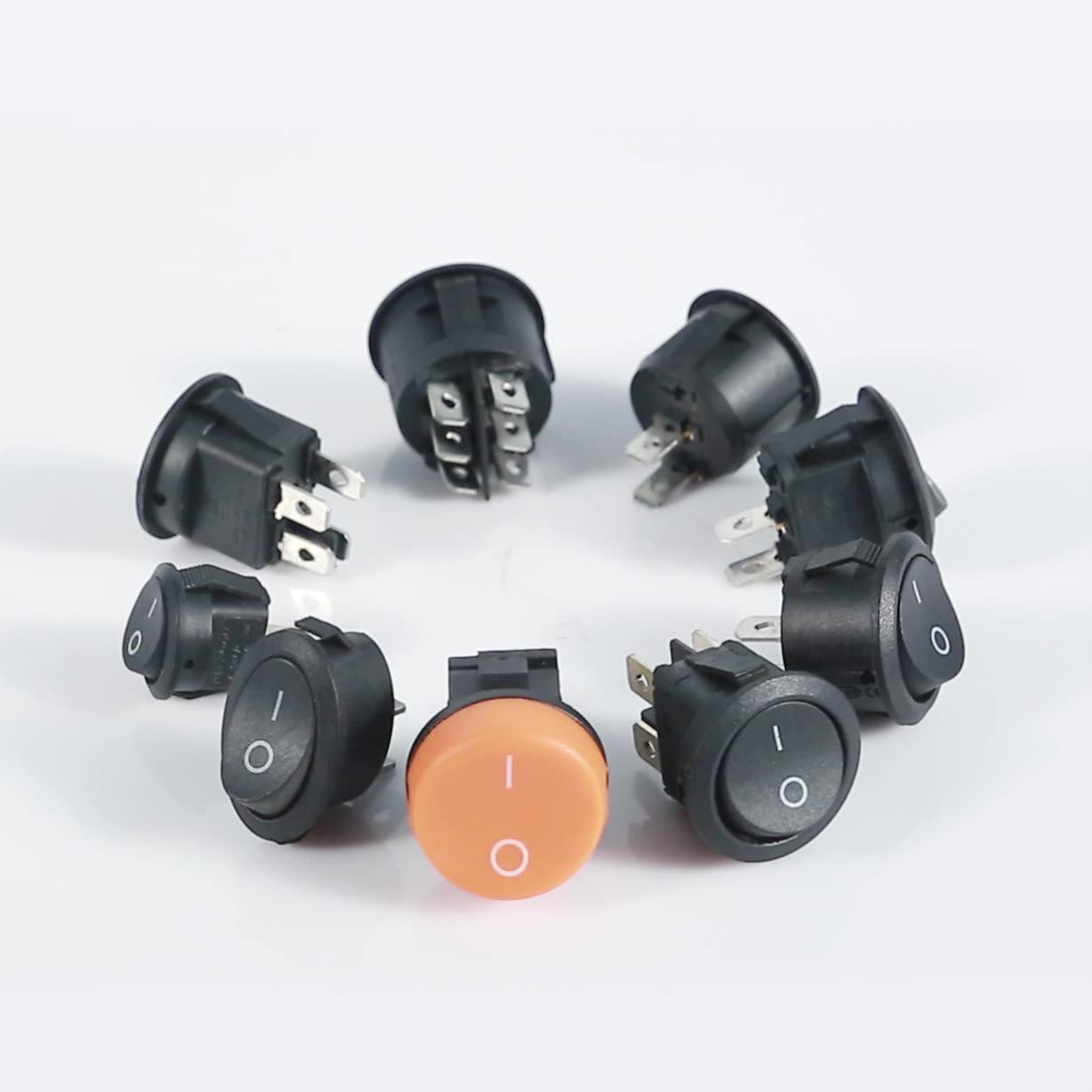 Kcd11 16.5mm Smallest 3 Position Round Rocker Switch Kcd1 3a 15mm Panel