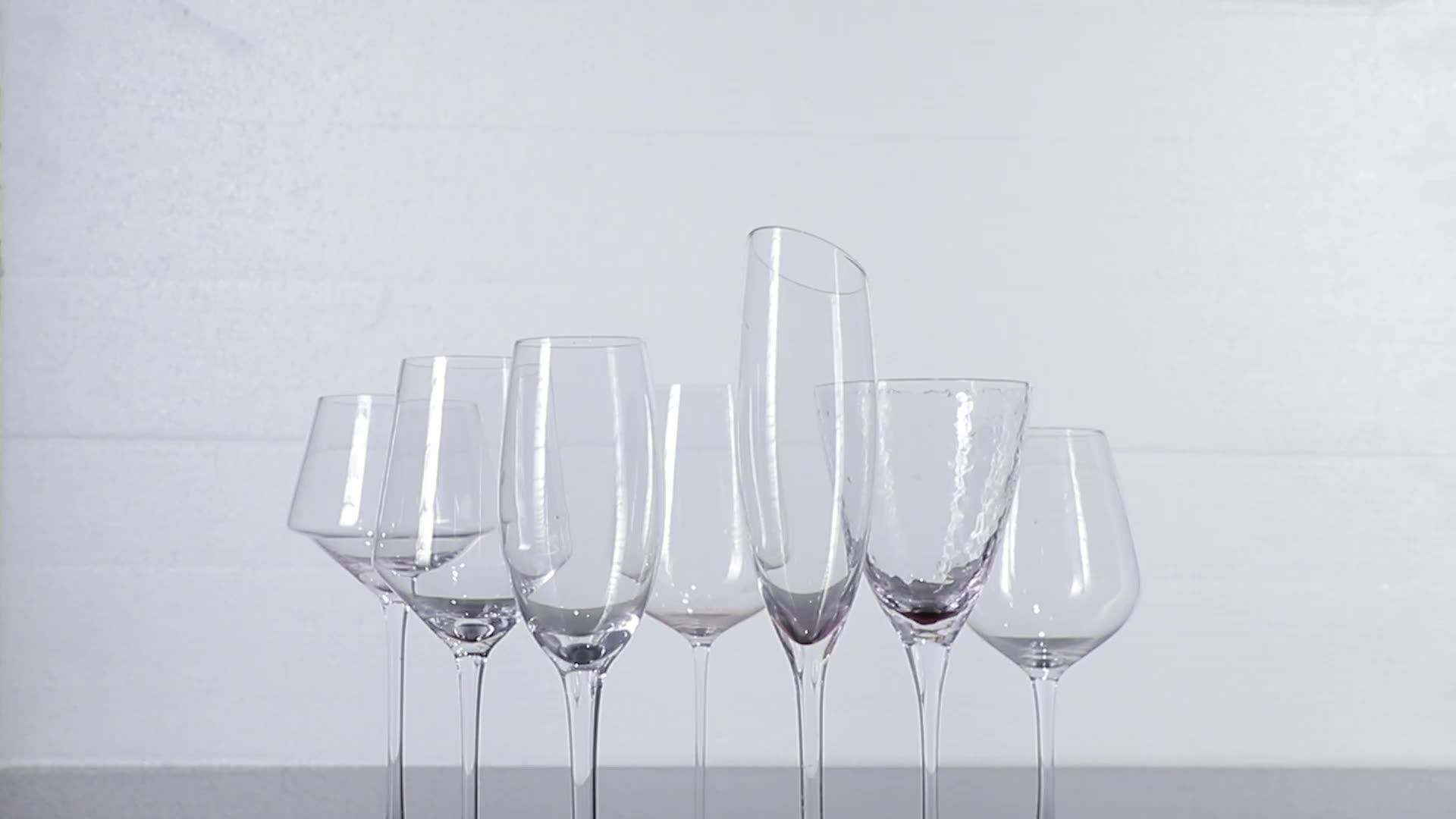 13oz Bent Handle Crystal Wholesale Red Wine Glasses Handle Crystal Wine