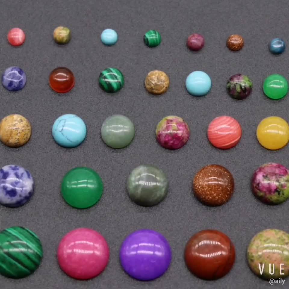 4mm 6mm Semi-precious Stones Cabochons Oval Cabochons Flatback Oval Cut