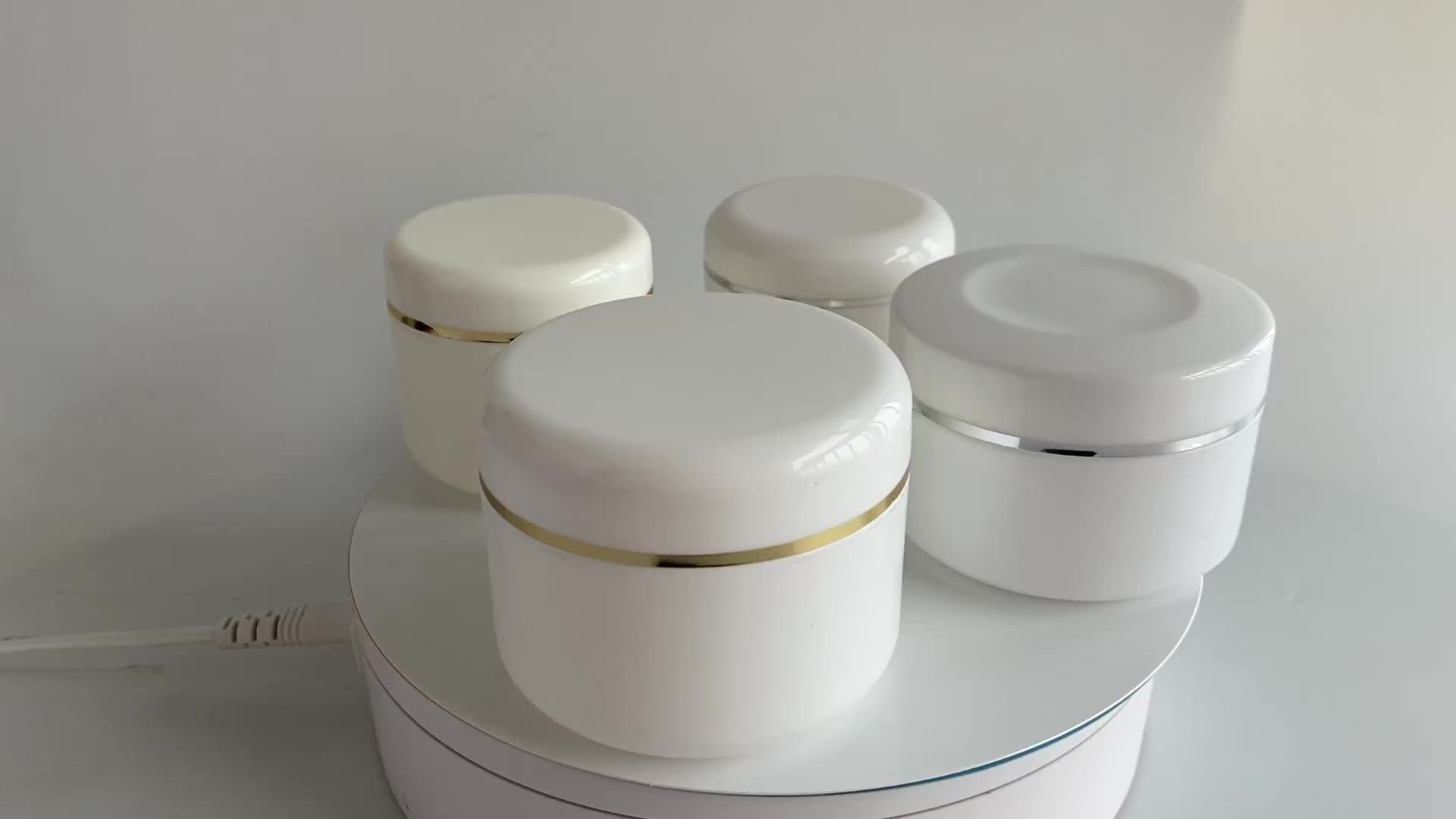Pp White Luxury Body Cream Cosmetic Containers 150ml 250ml 8 Oz Plastic
