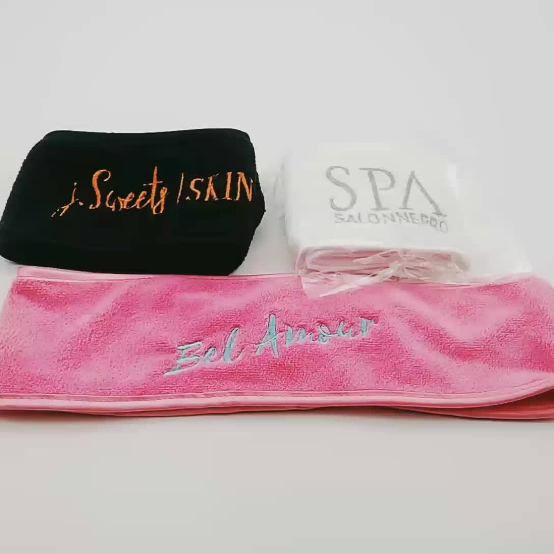 Adjustable Closure Hair Headband With Custom Embroidery Logo Beautiful