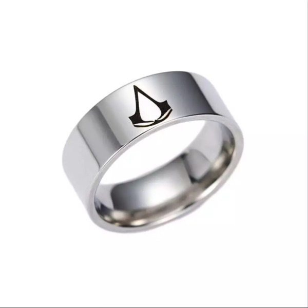 Phiên bản tiếng Hàn của dòng vòng titan thép Vòng tròn Assassin Creed Trang sức nam bằng thép không gỉ Tay áo vòng mũi tên vòng đơn nhẫn kim cương