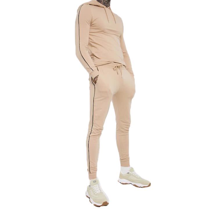 beige tracksuit men's