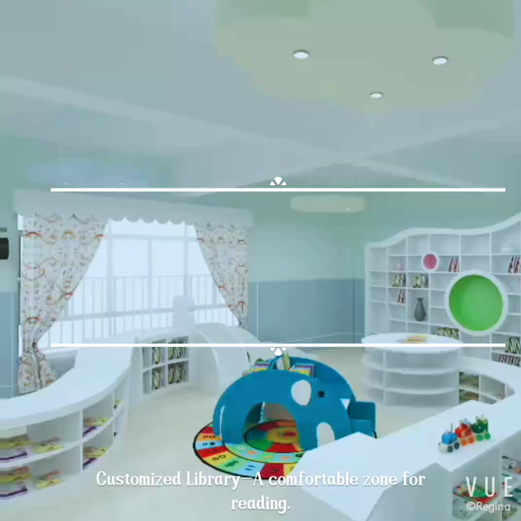 High Quality Malaysia Modern Design Wooden Bookshelf Toy Pre