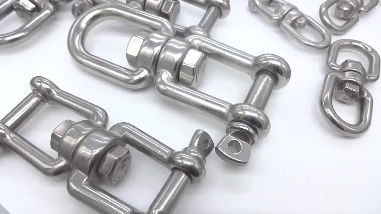 Double Ended Swivel Eye Hook 304 Stainless Steel Eye To Eye Swivel