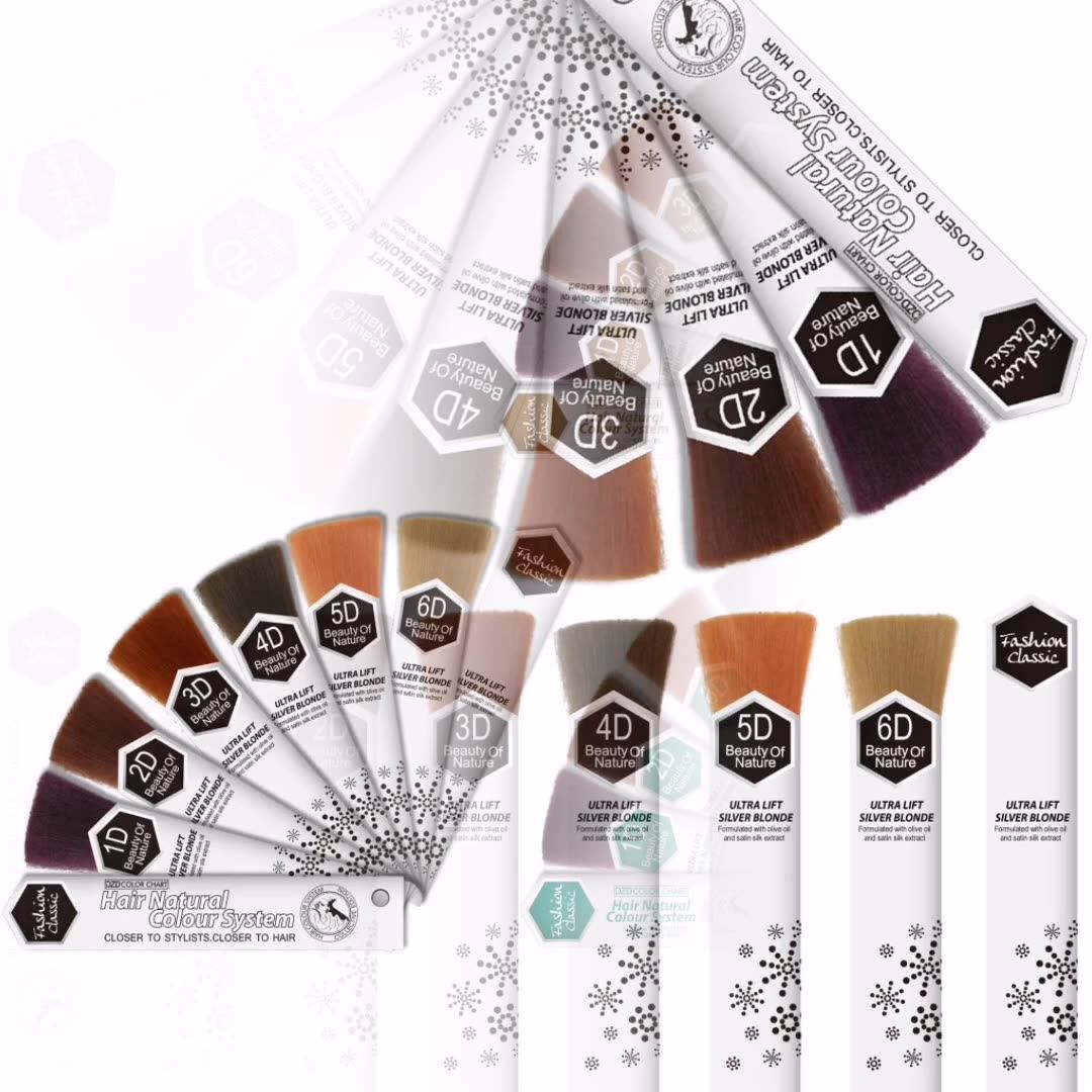 Fan Shape Color Chart Hair With Hair Color Swatches For Salon Use Buy