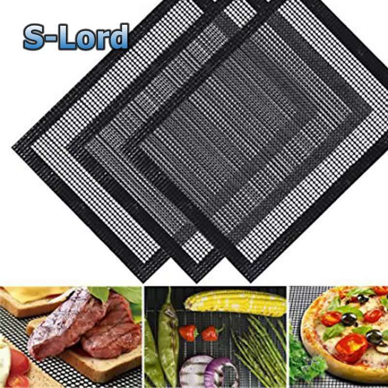 Teflon Non Stick Bbq Grill Mesh Grilling Net Grid Mat For Oven