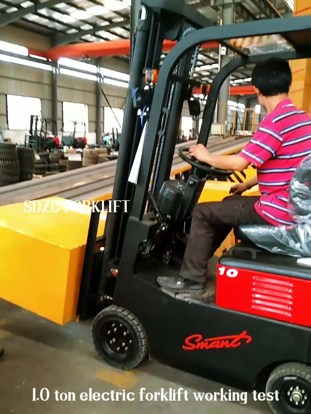 Lightweight Small Container Lifting Electric Forklift 4 Wheels