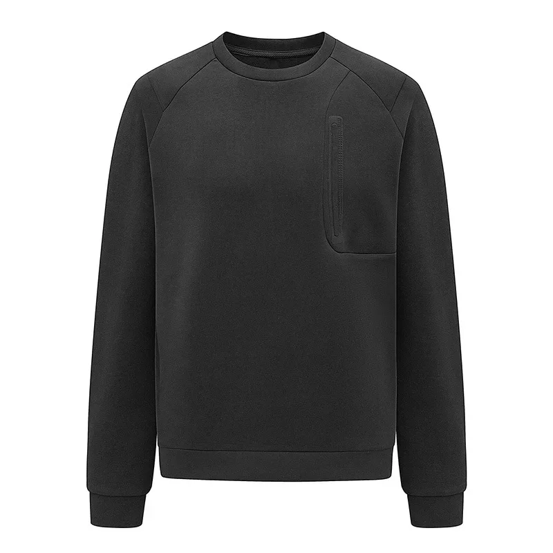 Source manufacturers 2024 autumn men's sweater cotton casual Joker crew neck pullover running sportswear wholesale