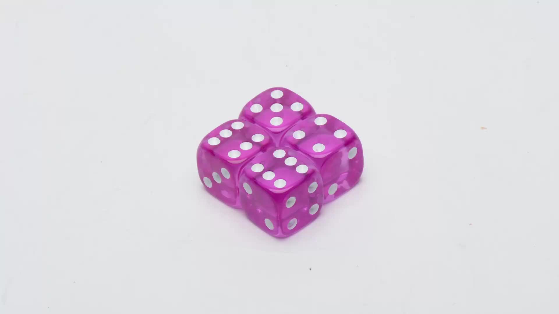 Acrylic Resin Engraved Logo Custom D6 Dice Customized Size Plastic New
