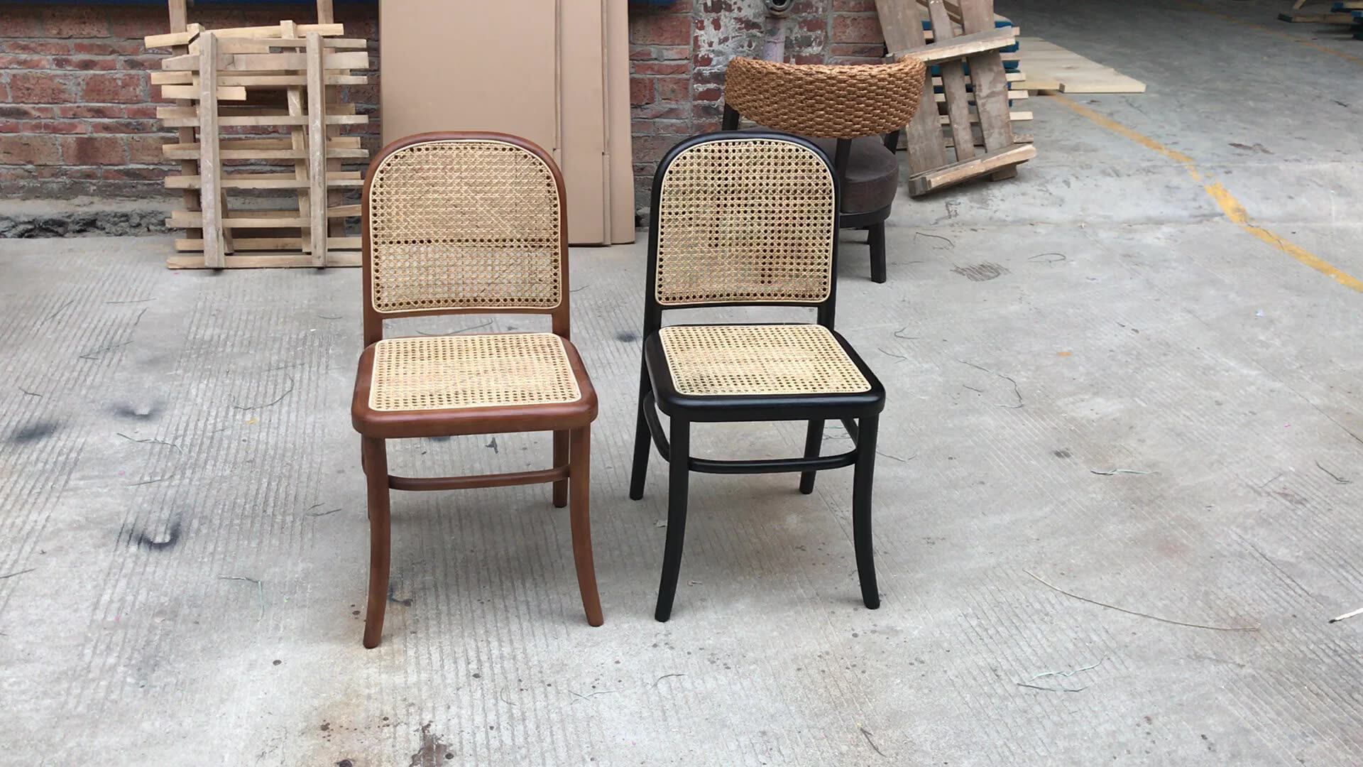 2020 New Restaurant Rattan Dining Chair Set For Cafe Restaurant Use