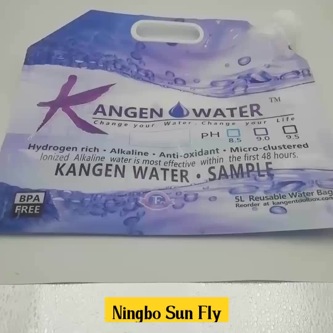 Custom Kangen Water Bag 5lit Collapsible Alkaline Water Container