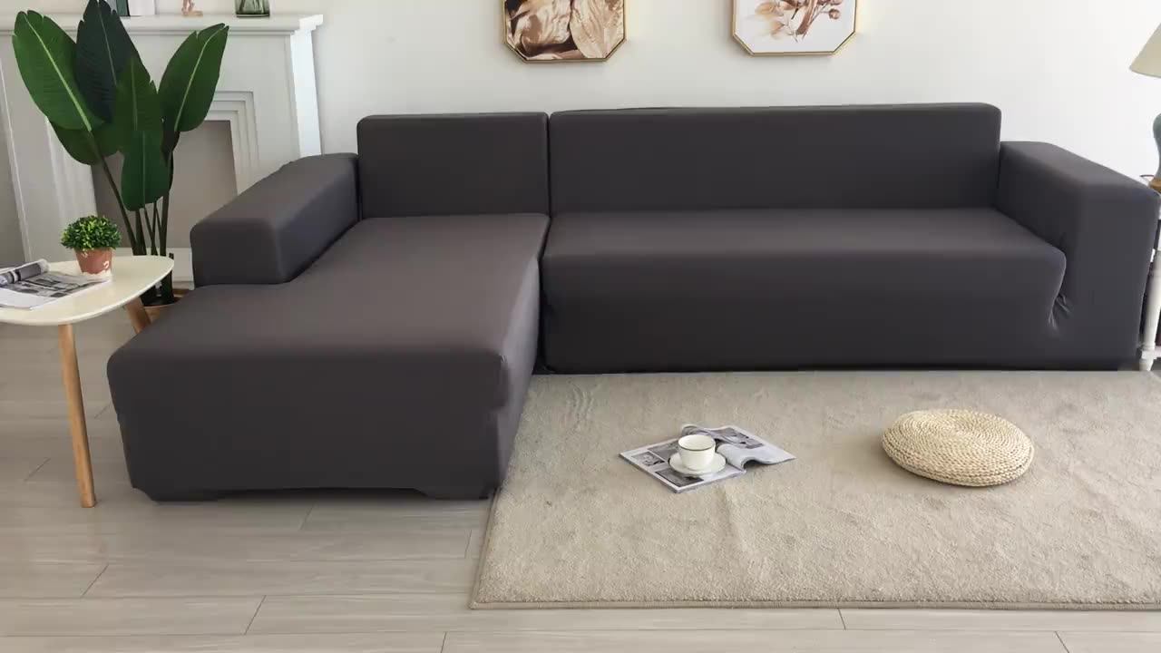 Soft High Stretch Machine Washable Sectional Couch Covers Spandex L