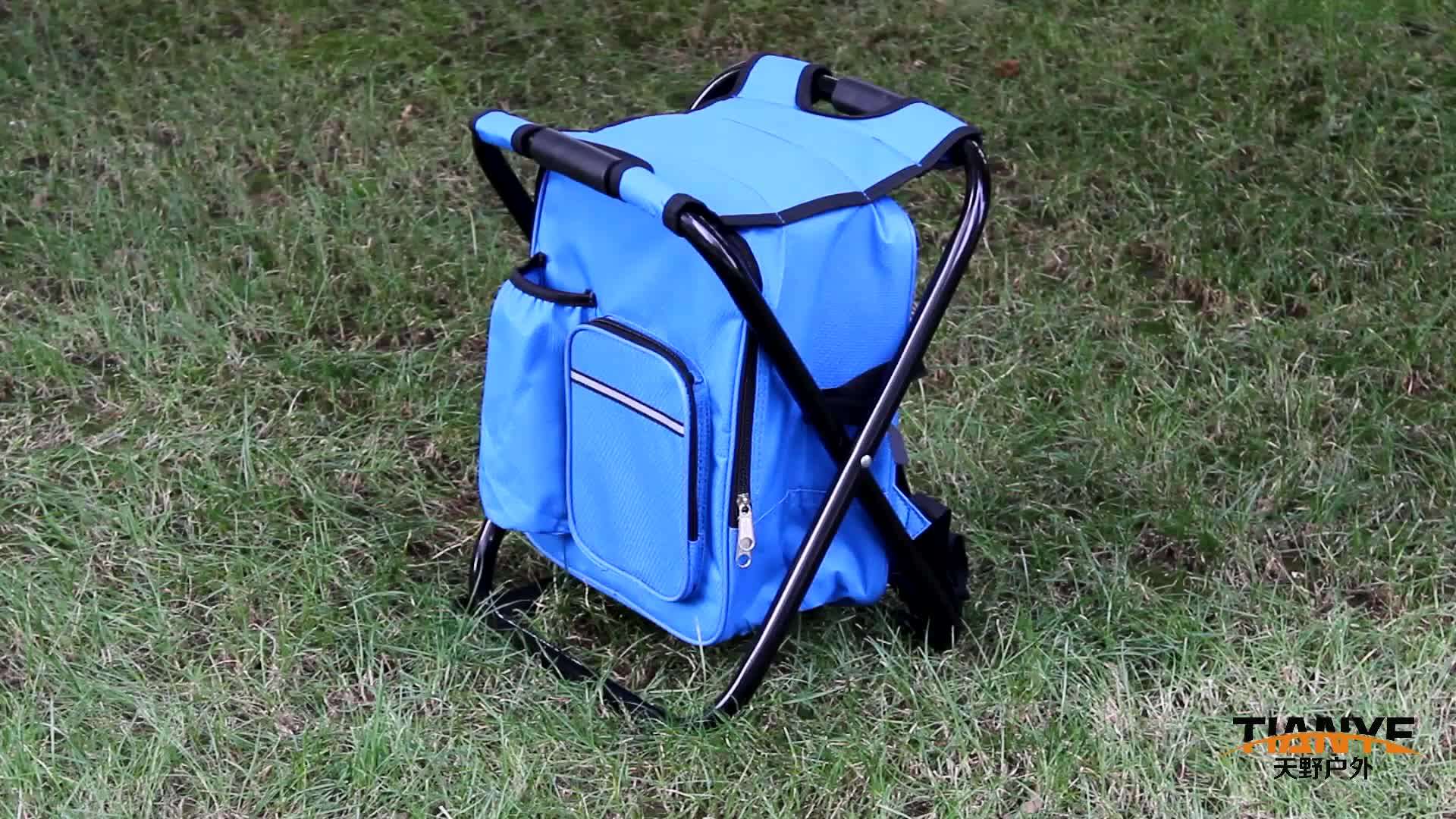 Outdoor Compact Lightweight Portable Folding Stool Ultralight Backpack Cooler Chair For Camping