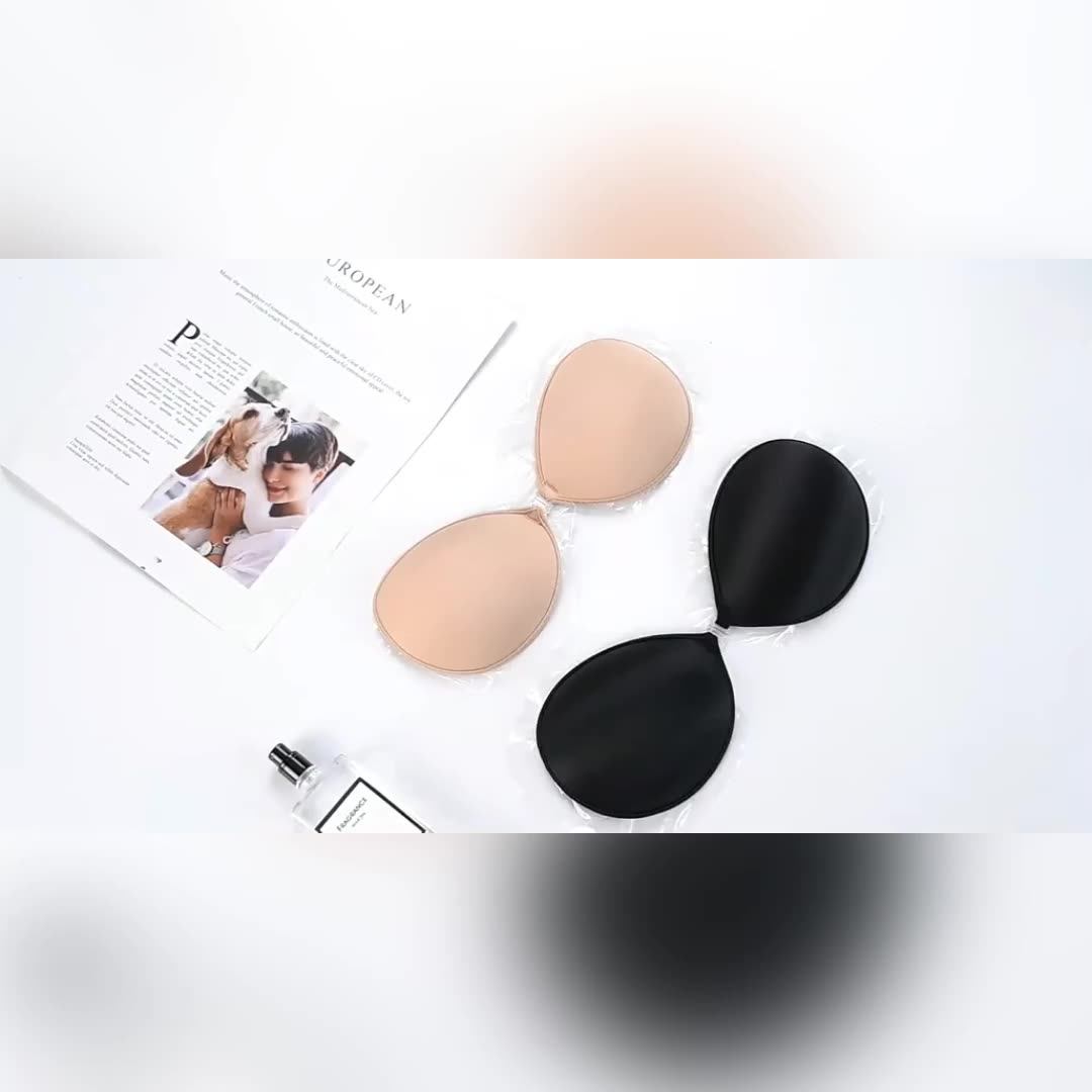 Adhesive Bra Reusable Strapless Self Silicone Pushup Invisible Sticky