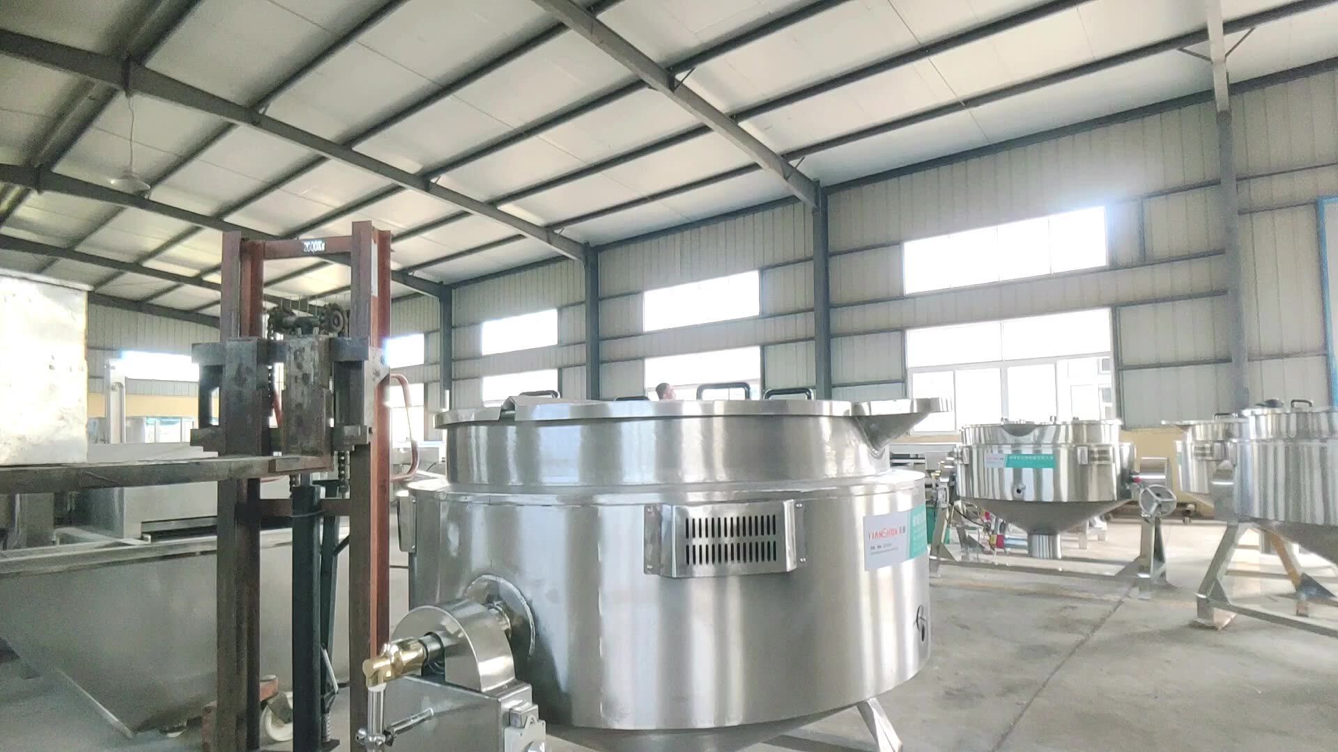 400 Liter Industrial Steam Gas Electric Jacketed Cooking Kettle Cooking