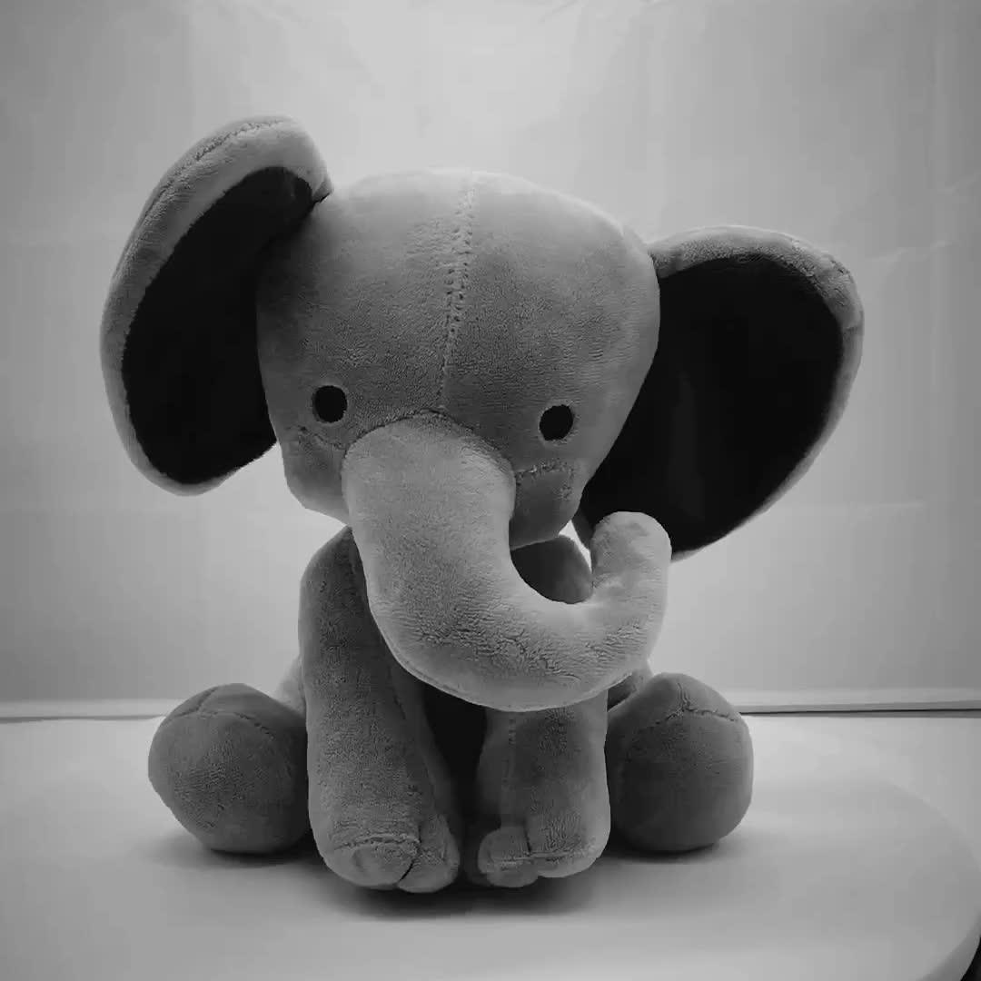 Creative Grey Elephant Plush Toy Wholesale Oem Custom Cute Soft Toy