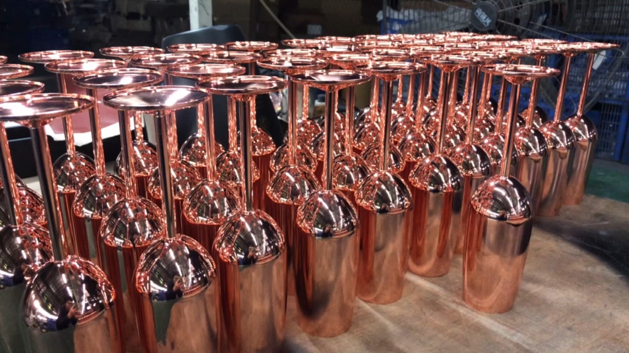 Stemless Wine Glass Stainless Vino Cup Iridescent Color Wine Cup