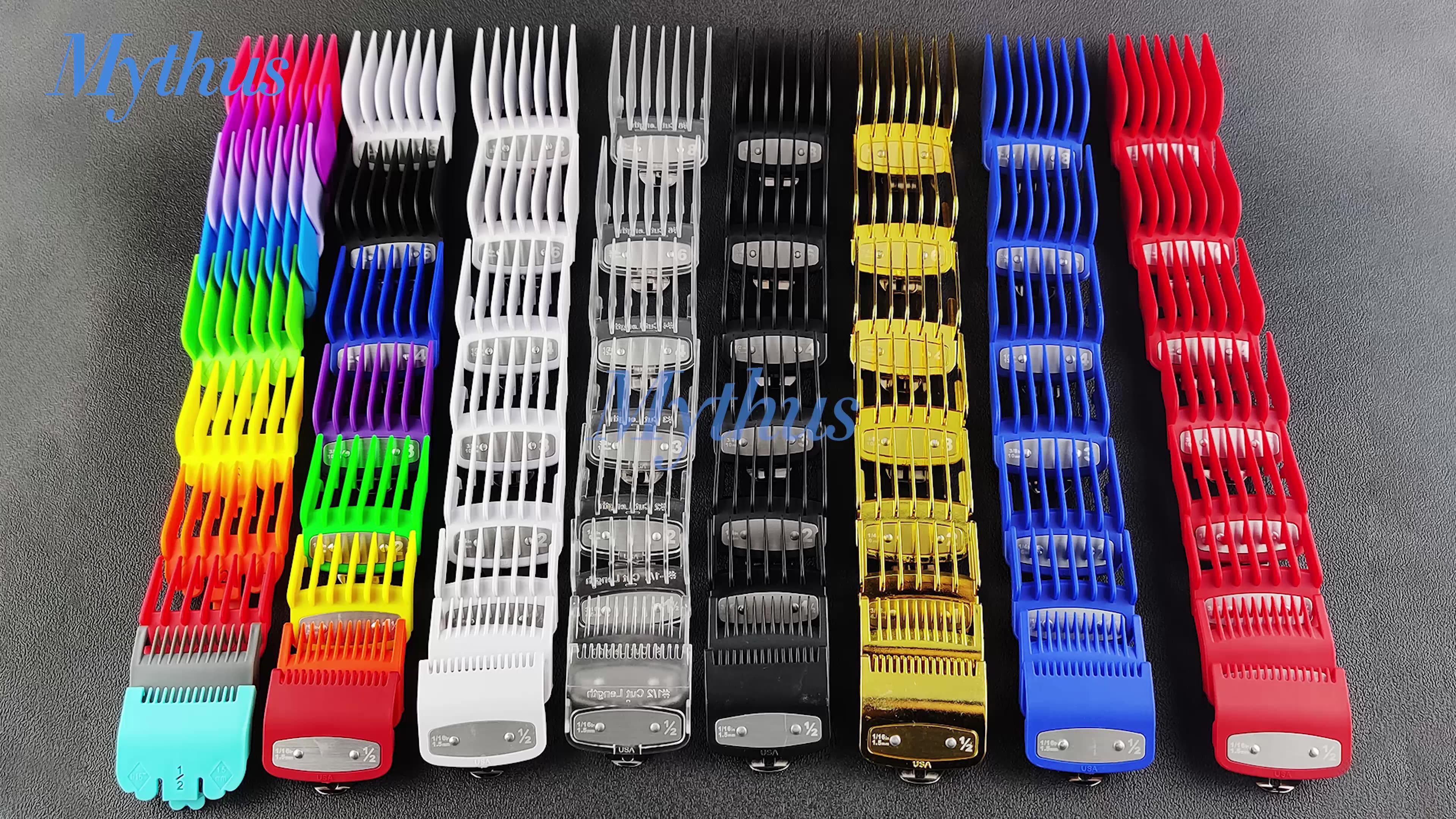 8pcs/set Blue Haircut Accessories Guide Comb Universal Replacement Hair