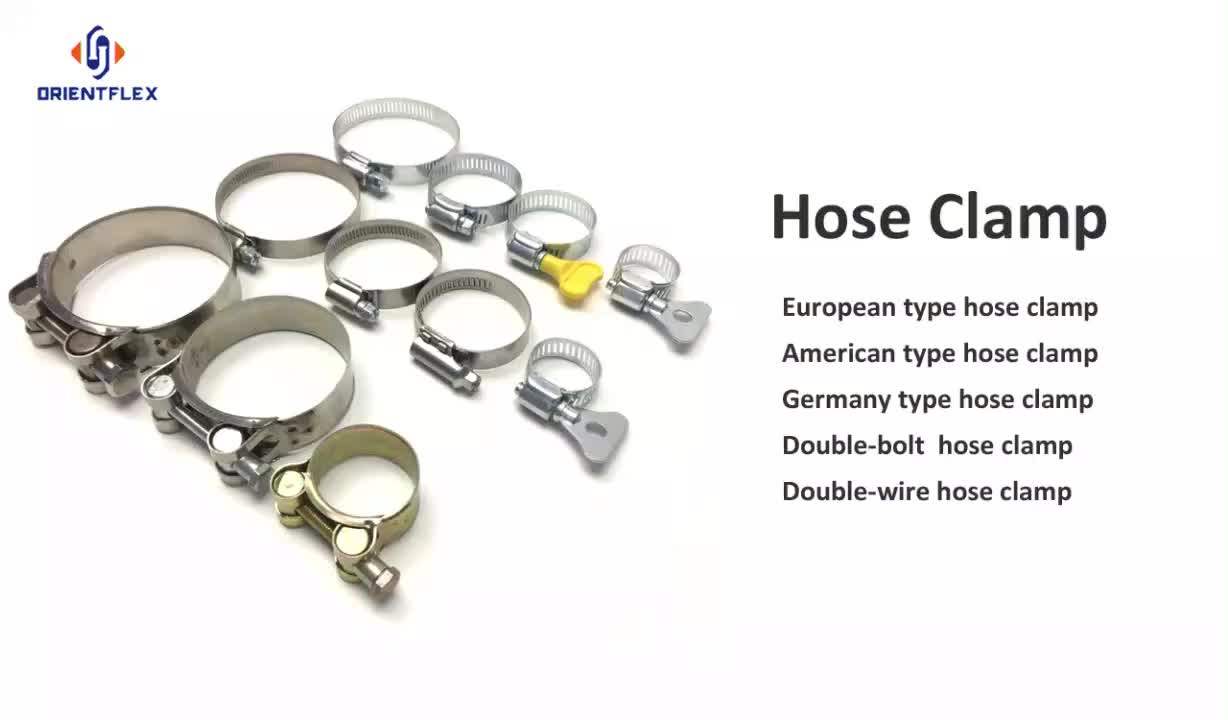 6mm 10mm 40mm 80mm 100mm Low Profile Thumb Screw Hose Clamp Worm Drive Hose Tightening Clamp