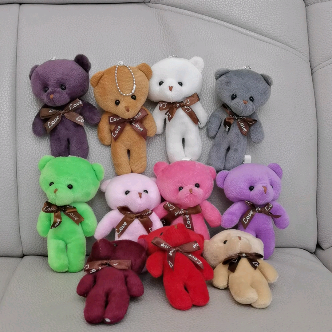 12pcs/lot 12cm 12 Colors Bear Mini Plush Teddy Bear Toy Bulk 12cm
