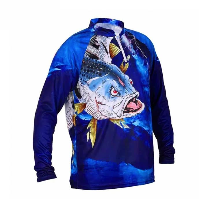 Polyester Custom Print Sublimation Quick Dry Fishing Wears Clothes