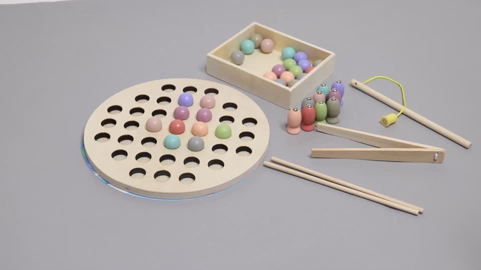 Beads nồng độ Montessori dạy học mầm non trợ bé vườn ươm đoạn đào tạo đồ chơi giáo dục 1-3-4 tuổi Đồ chơi bằng gỗ