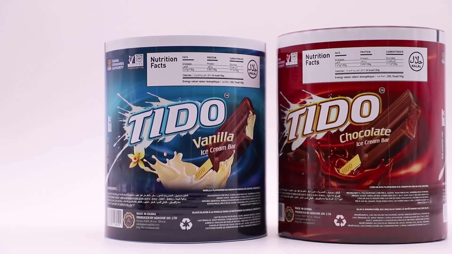 Custom Printed Chocolate Ice Cream Bar Plastic Packaging Bag Buy Ice Cream Packaging Bag