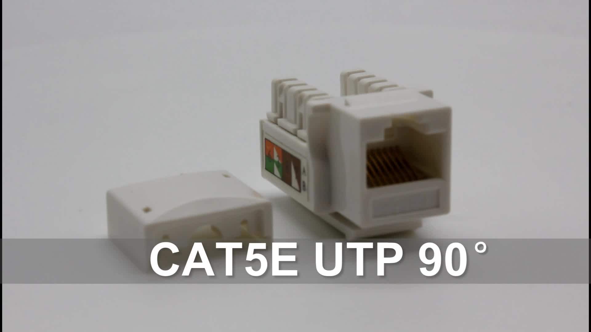 90 Degree Utp Cat5e Rj45 Keystone Jack Pass Fluke Test Buy Cat5e