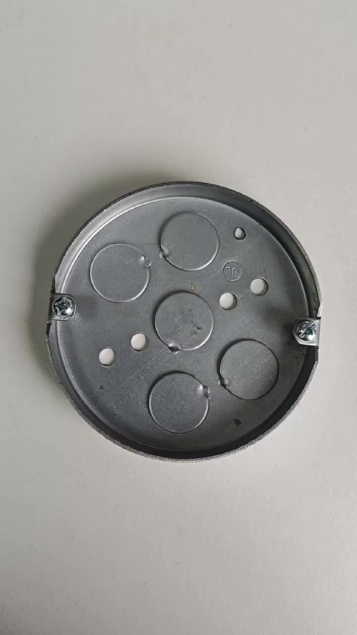 4" Galvanized Steel Shallow Round Ceiling Pan 1/2" Deep Drawn Type For