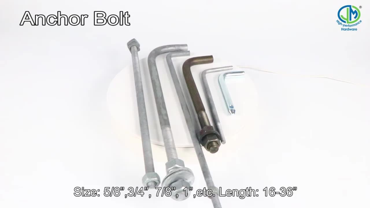 Jm Brand Astm A325 M10 M16 M24 M25 M30 M36 Stainless Steel Anchor Bolts
