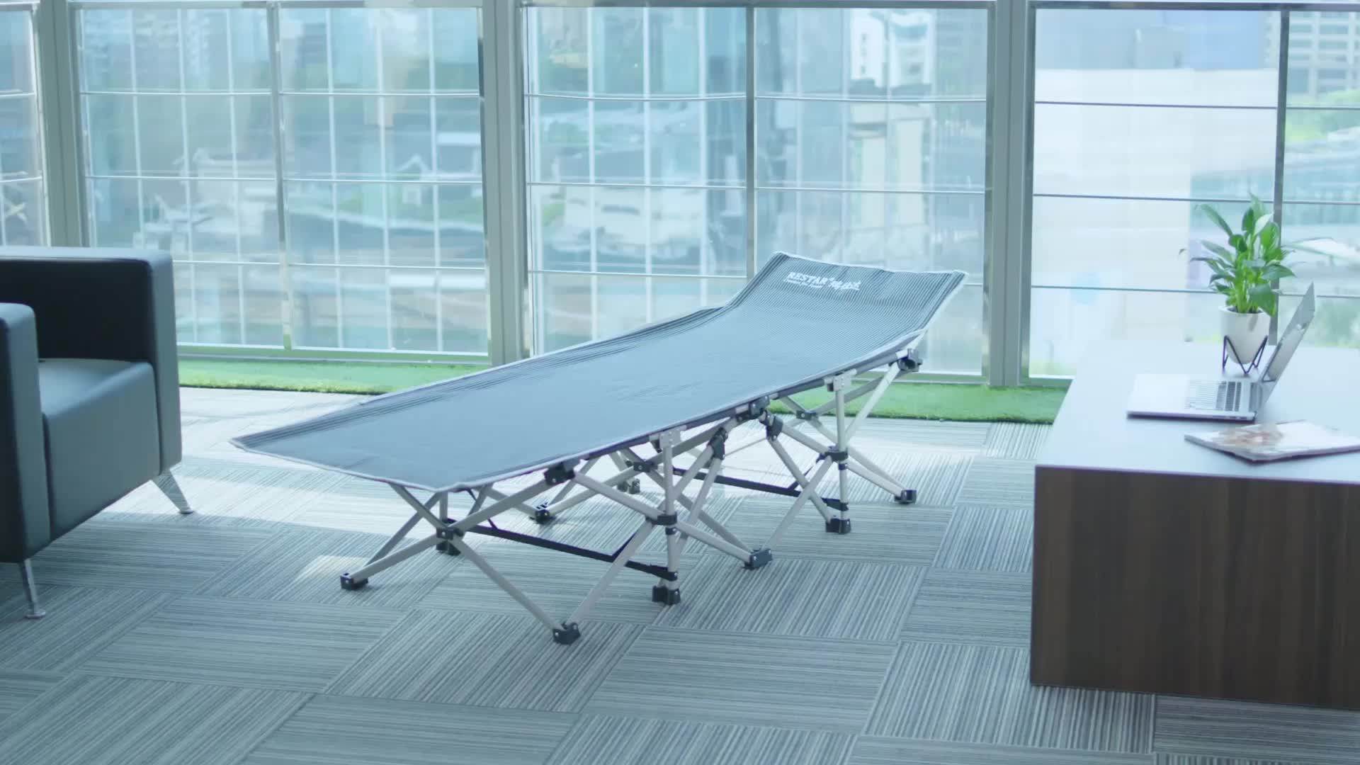 Outdoor Army Cot Bed Military Folding Camping Bed With Convenient Side