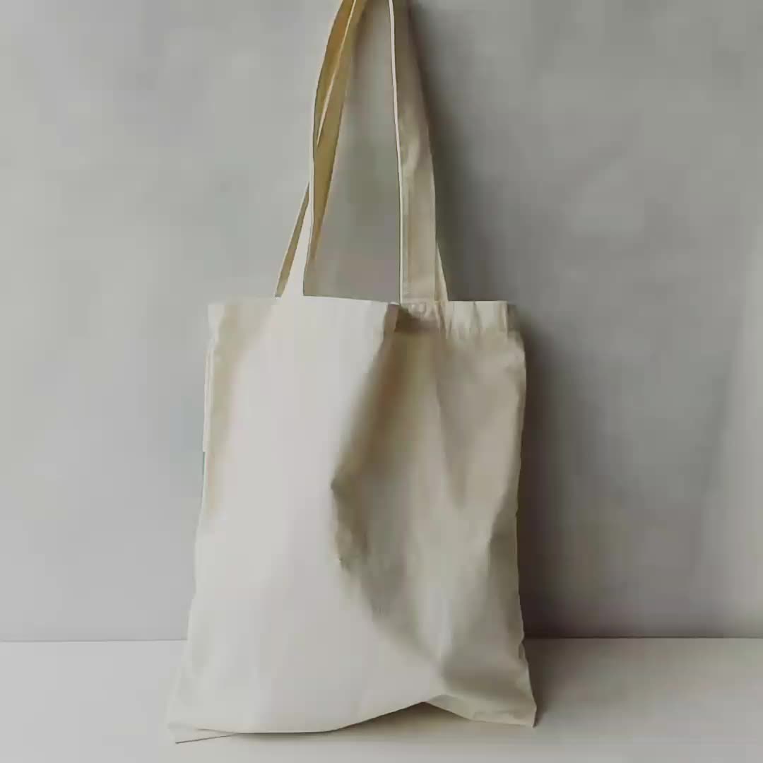 Wholesale Blank Canvas Bag In Stock Eco Blank Cotton Tote Shopping Bags