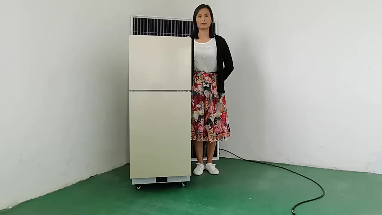 Chinese Cheap Solar Fridge 128l Dc Solar Freezer Double Doors 24v