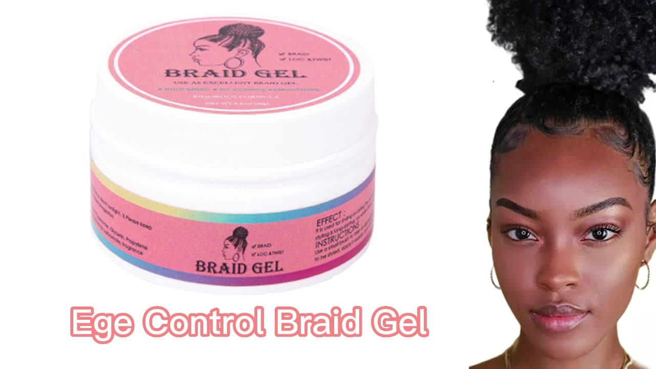 Custom Logo Neat Braid Loc N Twist Gel Private Label Edge Control