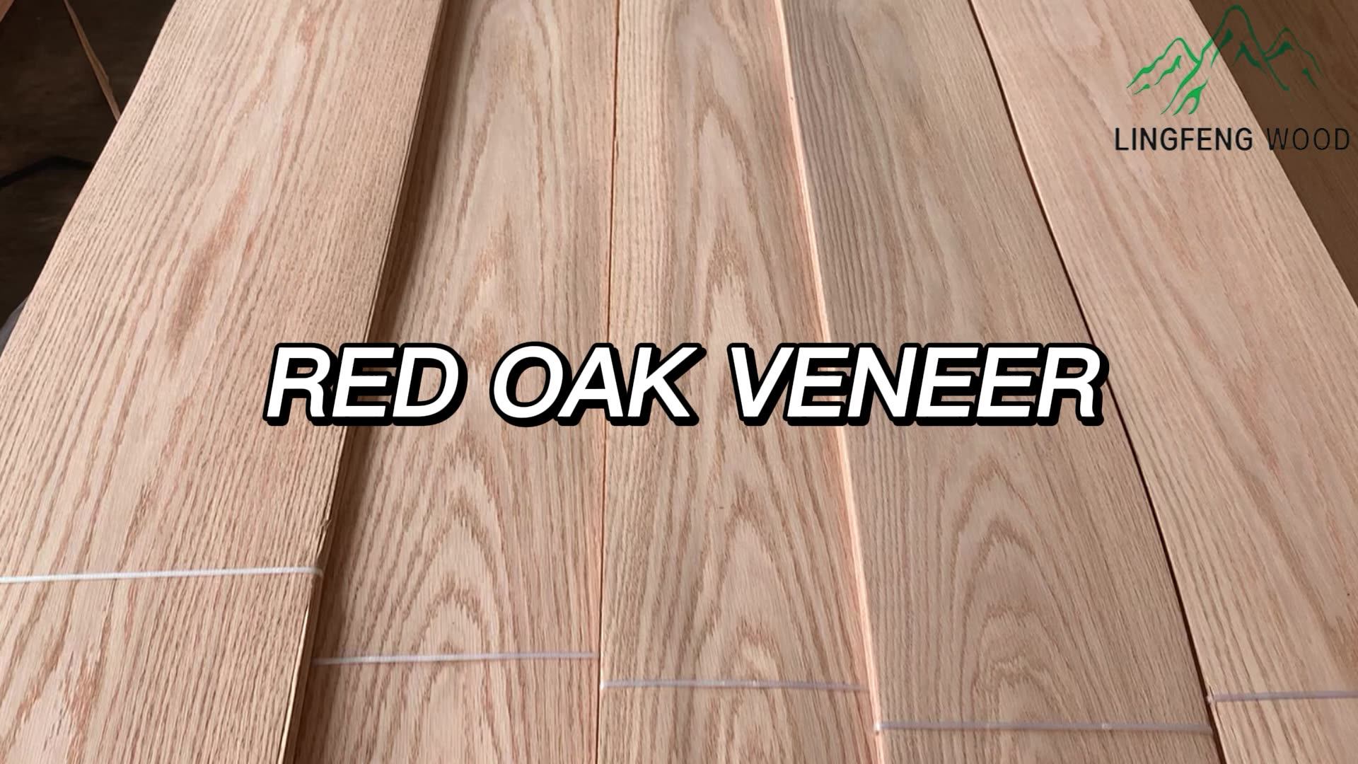 Mountain Grain American Red Oak Veneer Aa Grade Natural Red Oak Sliced Wood Veneer 0.45mm For