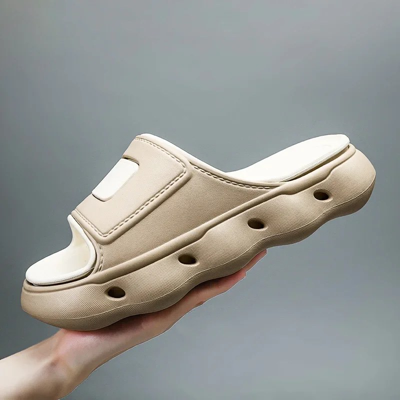 Sports non-slip deodorized wear-resistant slippers platform for beloved, soft sole