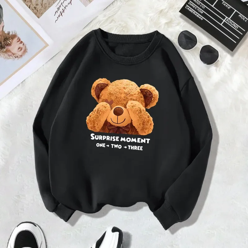 Amazon Autumn/Winter Women's V-Neck Fleece Hooded Sweatshirt with Round Neck Letter Print International Trade Sweatshirt for Women