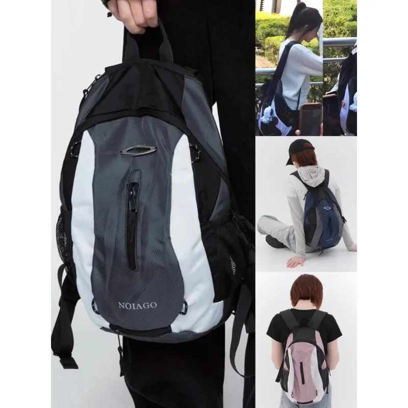 TAEKO Korean new NOIAGO new backpack minji same Korean version small functional nylon color combination