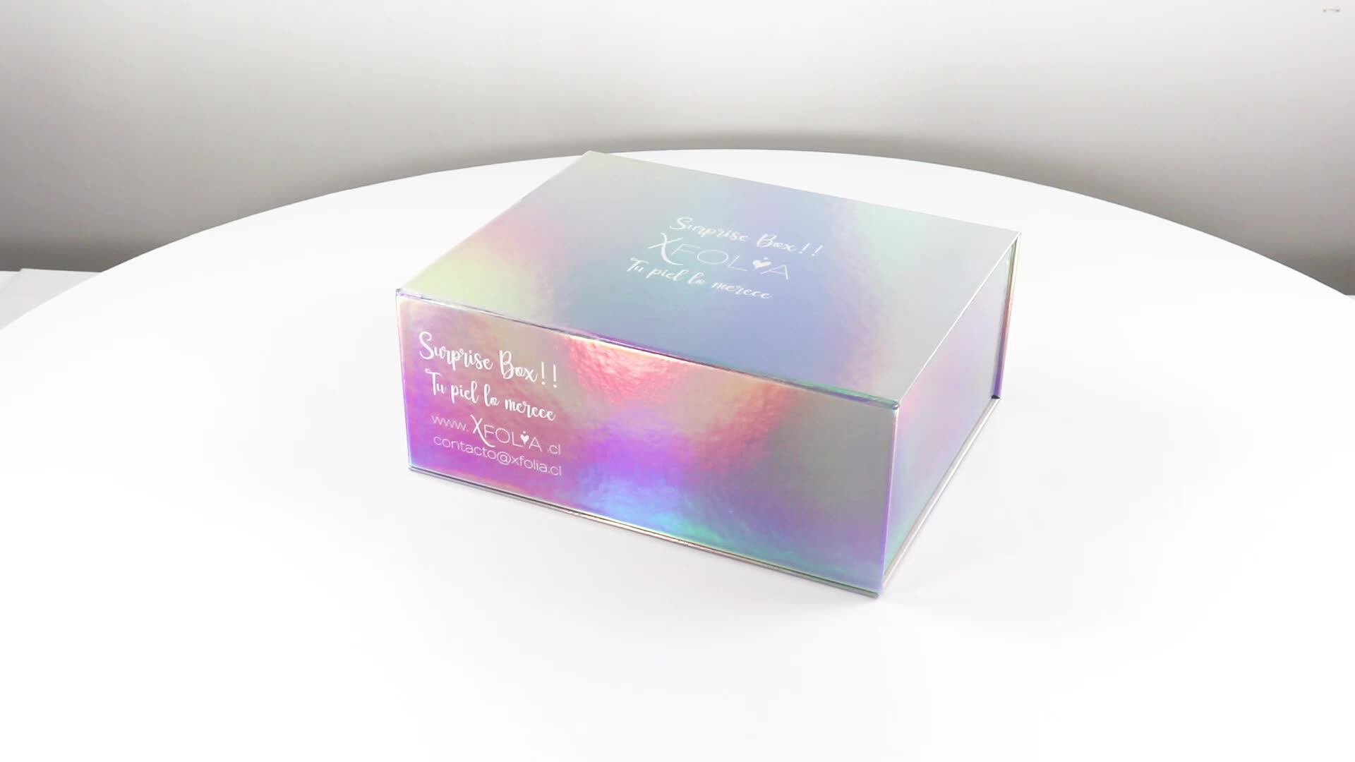 Wholesale Custom Paper Holographic Foil Cardboard Gift Boxes
