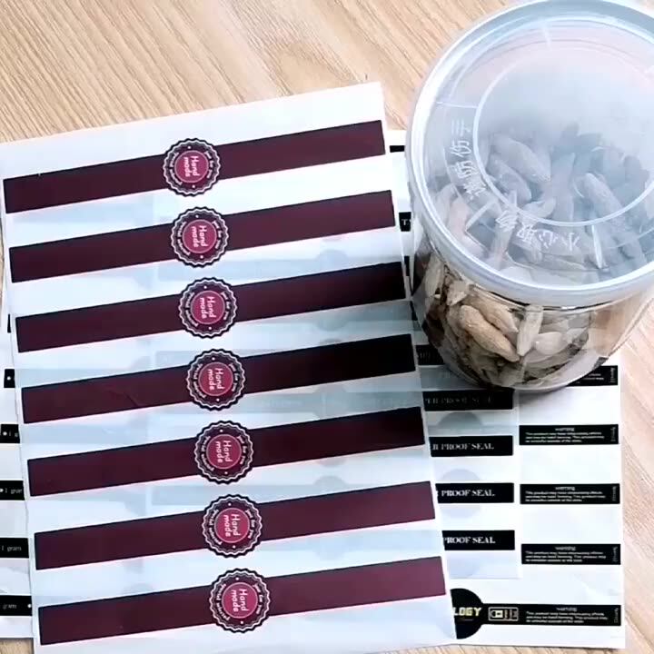 Hot Sale Custom Printing Sticker Tamper Proof Jar Weed Seal Labels ...