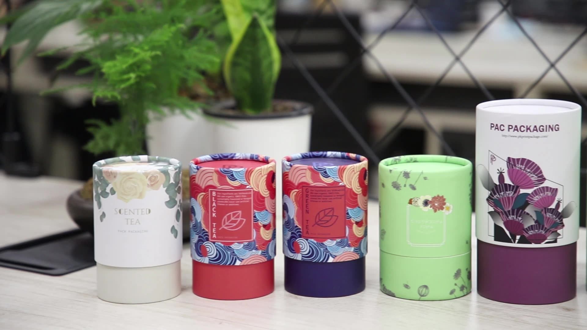Tea Paper Tube Packaging Food Grade Cardboard Cylinder Container For
