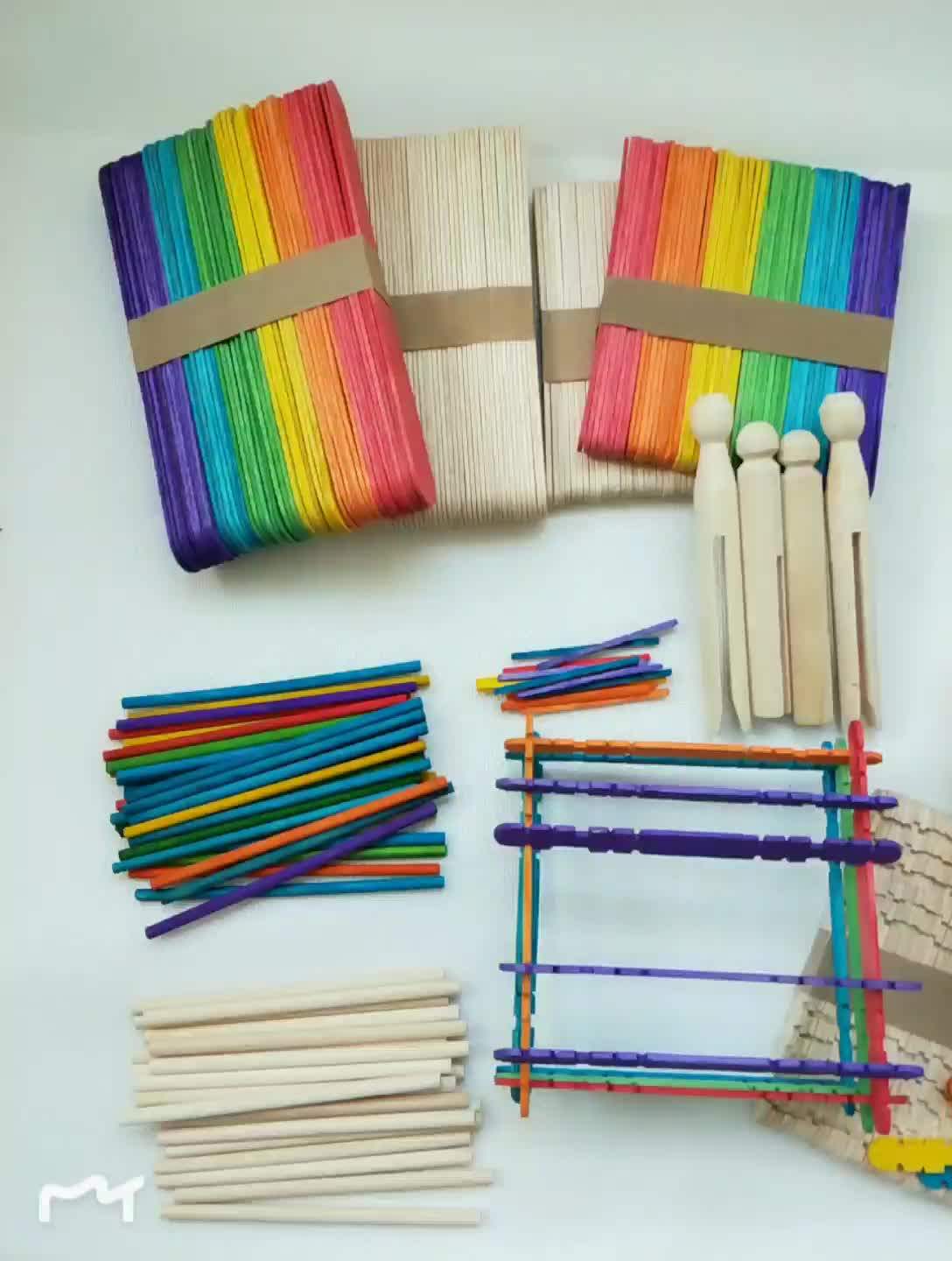 Round Wooden Craft Sticks/wooden Circle Dowel/wooden Ice Cream Sticks