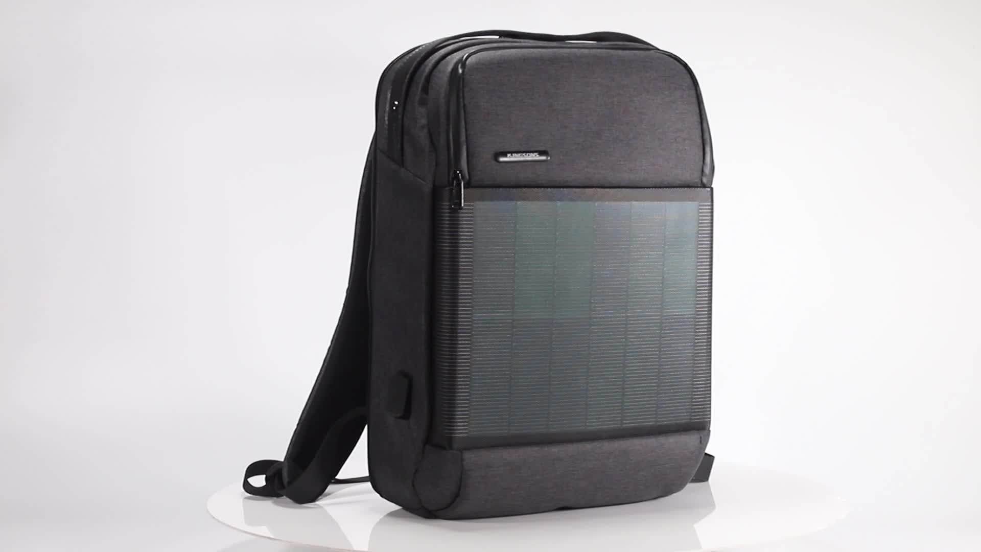 Yeni Stil Açık Fonksiyonel Güneş Paneli Şarj Sırt Çantası Cep Telefonu