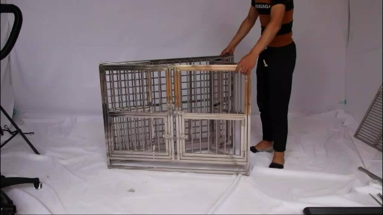 High Quality Waterproof Stackable Dog Crate Stainless Steel Small Dog