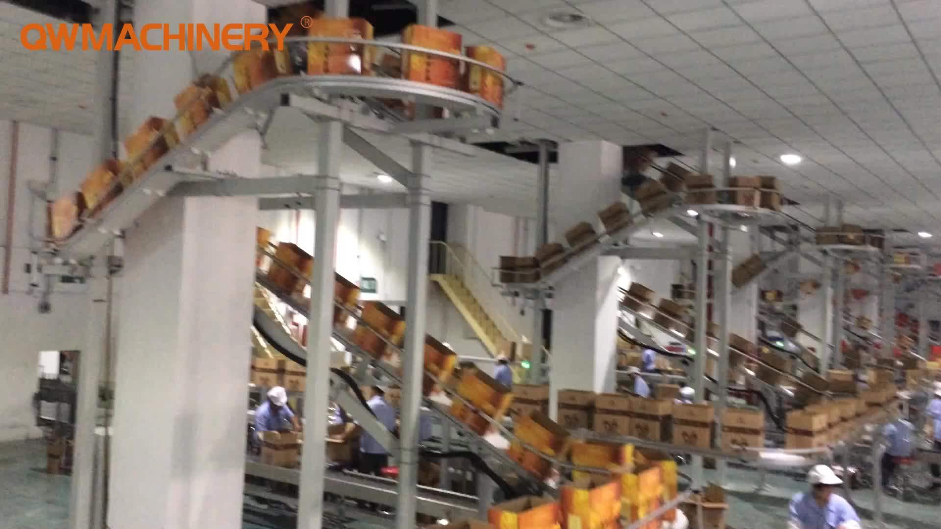 Bottle Plastic Chain Conveyor Belt System For Drinking Water Bottle