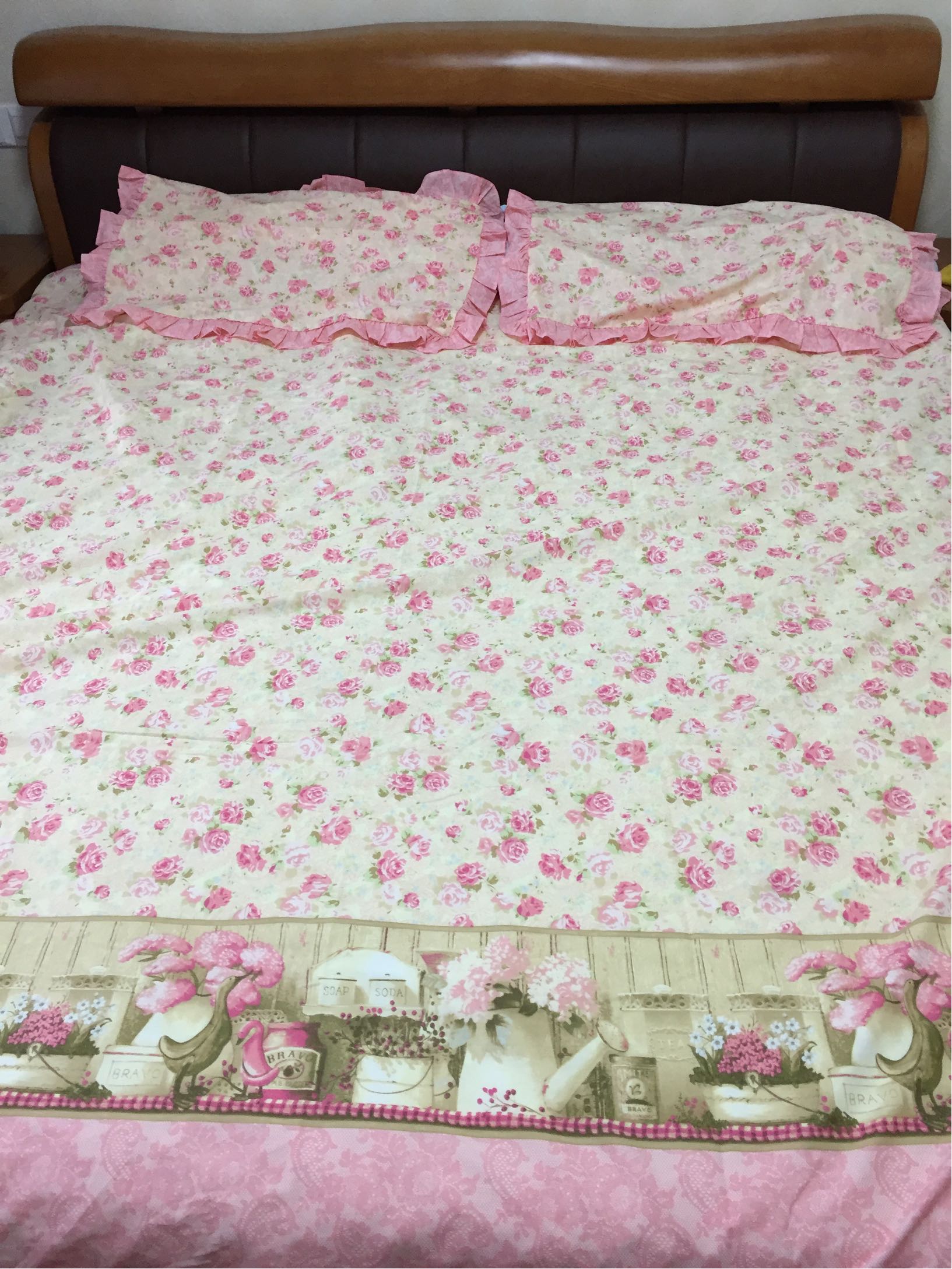 水星家纺全棉公主风四件套